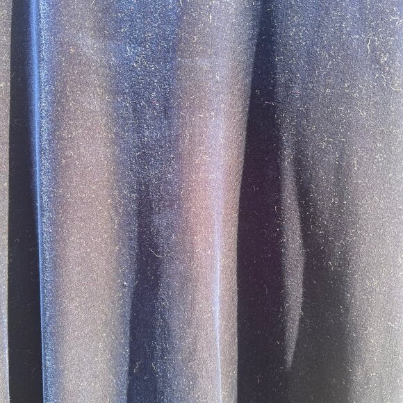 Vintage Navy Blue Velour Dress - Picture 2 of 3